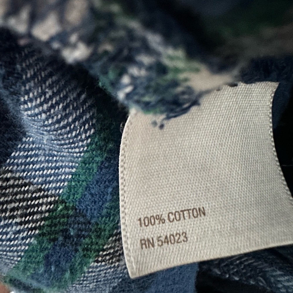 Old Navy Pajama Pants Men’s M Blue 100% Cotton Plaid Straight Leg Casual Pant - Picture 8 of 9